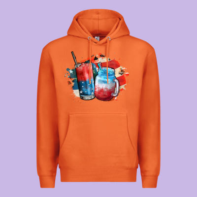 Red White And Blue Slushy Cocktail Premium Hoodie Designed By Fadigitalartstudio