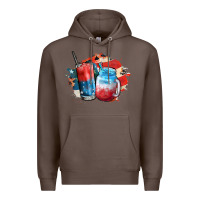 Coffee Red white and blue slushy cocktail Premium Hoodie - FaDigitalArtStudio