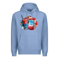 Colony Blue Red white and blue slushy cocktail Premium Hoodie - FaDigitalArtStudio
