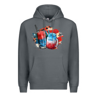 Rock Red white and blue slushy cocktail Premium Hoodie - FaDigitalArtStudio