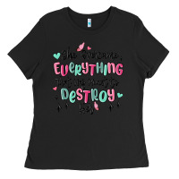 Black she overcame everything that was meant to destroy Ladies Tee - MaliasSmallBusiness