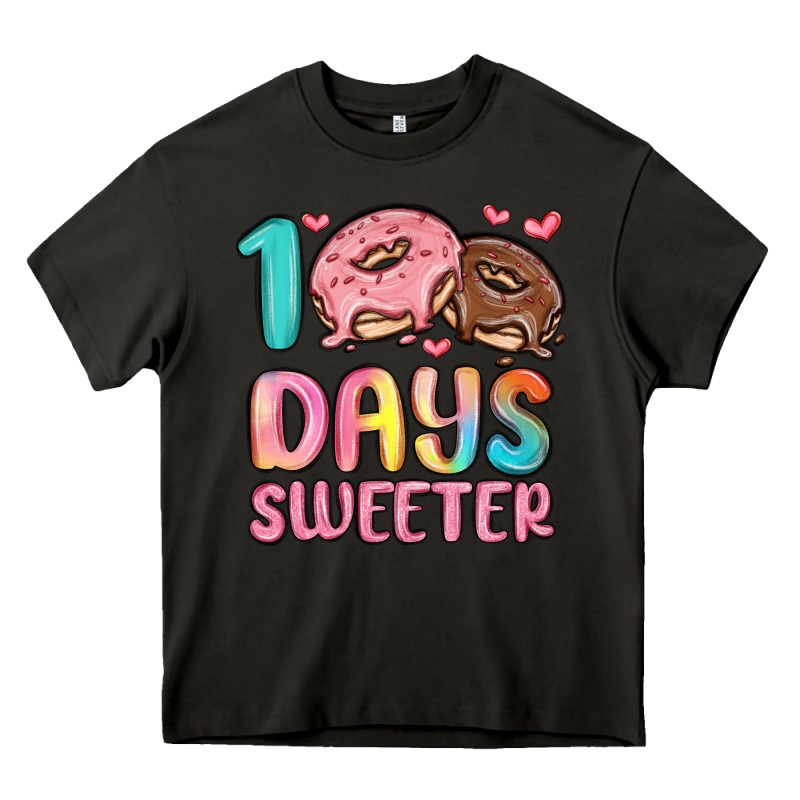 100 Days Sweeter Heavy Core Tee by MaliasSmallBusiness | Teevron