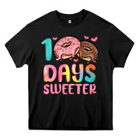Black 100 days sweeter Heavy Core Tee - MaliasSmallBusiness