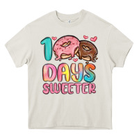 Cream 100 days sweeter Heavy Core Tee - MaliasSmallBusiness