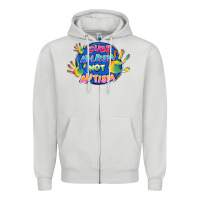 Dove Grey Cure ableism not Autism Zipper Hoodie - FaDigitalArtStudio