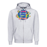 Heather Grey Cure ableism not Autism Zipper Hoodie - FaDigitalArtStudio