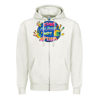 Oatmeal Heather Cure ableism not Autism Zipper Hoodie - FaDigitalArtStudio