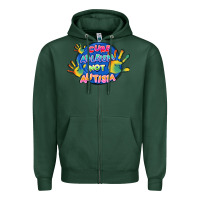 Sports Green Cure ableism not Autism Zipper Hoodie - FaDigitalArtStudio