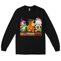 Black happy hallothanksmas farm animals Long Sleeve Tee - texasbilliewilder