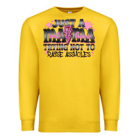 Lemon Just a Mama Out Here Trying Not To Raise Assholes Premium Sweatshirt - CowhideDigitalArt