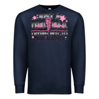 Navy Just a Mama Out Here Trying Not To Raise Assholes Premium Sweatshirt - CowhideDigitalArt