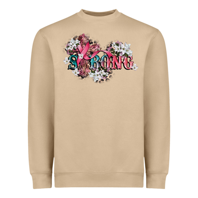 Strong Cancer Awareness 12 Inches 300 Dpi Heavyweight Sweatshirt by CowGirlArtShop | Teevron