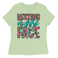 Matcha resting nurse face Ladies Tee - NancyCooperArtShop