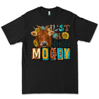 Black just a little moody with cow Premium Tee - NancyCooperArtShop