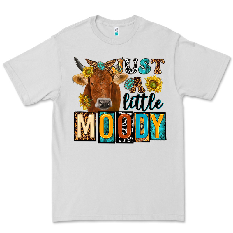 Just A Little Moody With Cow Premium Tee by NancyCooperArtShop | Teevron