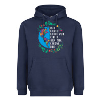 Navy Autism Awareness Kindness Puzzle Earth Heavyweight Hoodie - CowhideDigitalArt