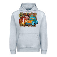 Heather Grey Farm Life Fall Barn And Truck Urban Hoodie - Artiststas