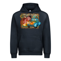 Navy Farm Life Fall Barn And Truck Urban Hoodie - Artiststas