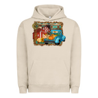 Pigment French Oak Farm Life Fall Barn And Truck Urban Hoodie - Artiststas