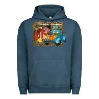 Pigment Midnight Navy Farm Life Fall Barn And Truck Urban Hoodie - Artiststas