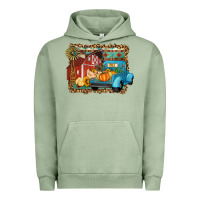 Pigment Oil Green Farm Life Fall Barn And Truck Urban Hoodie - Artiststas