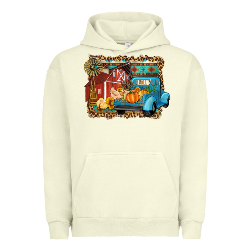 Farm Life Fall Barn And Truck Urban Hoodie by Artiststas | Teevron