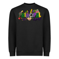 Black principal mardi gras cowgirl Heavyweight Sweatshirt - CowGirlArtShop