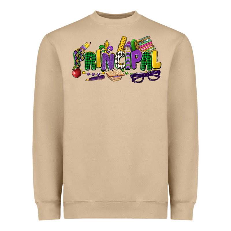 Principal Mardi Gras Cowgirl Heavyweight Sweatshirt by CowGirlArtShop | Teevron