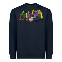 Navy principal mardi gras cowgirl Heavyweight Sweatshirt - CowGirlArtShop