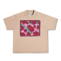 Burro pink rose leopard background Urban Heavy Tee - JahusDesignShop