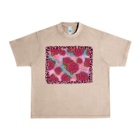 French Oak pink rose leopard background Urban Heavy Tee - JahusDesignShop