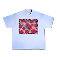 Grape Ice pink rose leopard background Urban Heavy Tee - JahusDesignShop