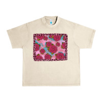 Sandshell pink rose leopard background Urban Heavy Tee - JahusDesignShop