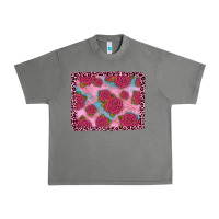 Tornado pink rose leopard background Urban Heavy Tee - JahusDesignShop