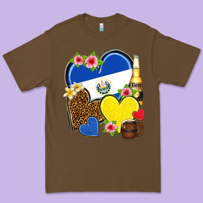 El Salvador Hearts Premium Tee Designed By Nancycooperartshop