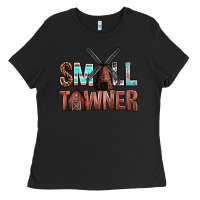 Black small towner Ladies Tee - NancyCooperArtShop
