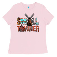 Bubblegum Pink small towner Ladies Tee - NancyCooperArtShop