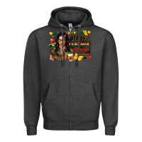 Charcoal Heather Juneteenth black teacher magic Zipper Hoodie - FaDigitalArtStudio