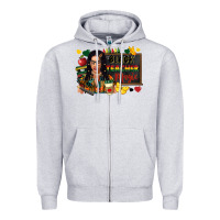 Heather Grey Juneteenth black teacher magic Zipper Hoodie - FaDigitalArtStudio