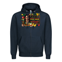 Navy Juneteenth black teacher magic Zipper Hoodie - FaDigitalArtStudio