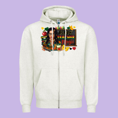 Juneteenth Black Teacher Magic Zipper Hoodie Designed By Fadigitalartstudio