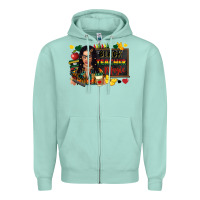 Seafoam Juneteenth black teacher magic Zipper Hoodie - FaDigitalArtStudio