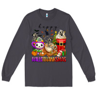 Smoke happy hallothanksmas skeleton coffee cups Long Sleeve Tee - texasbilliewilder