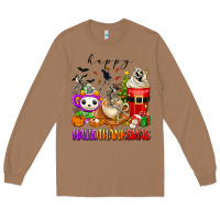 Toasted Coconut happy hallothanksmas skeleton coffee cups Long Sleeve Tee - texasbilliewilder