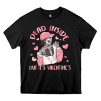 Black dead inside but it's valentine's Heavy Core Tee - MaliasSmallBusiness