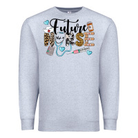 Heather Grey Western Future Nurse Premium Sweatshirt - LillyAllenDesigns