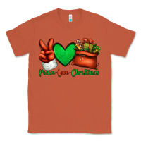 Copper peace love Christmas Santa Claus hand Classic Tee - Jasminsmagicworld