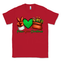 Red peace love Christmas Santa Claus hand Classic Tee - Jasminsmagicworld