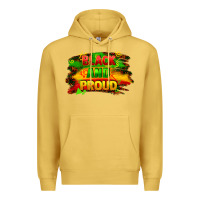 Antique Gold black and proud Premium Hoodie - FaDigitalArtStudio