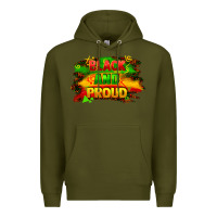 Army Green black and proud Premium Hoodie - FaDigitalArtStudio
